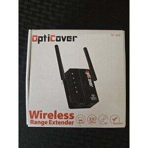 OptiCover Tk-360 WiFi Extender with WIFI Repeater 300 Mbps RJ45 New Open Box